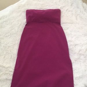 Express fuchsia strapless dress